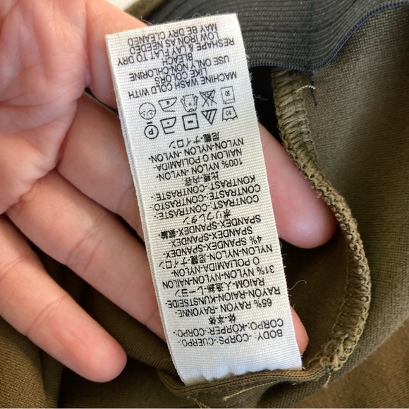 Free People Ponte Knit Stirrup Leggings Womens Size M Moss Green Brown - Picture 12 of 14